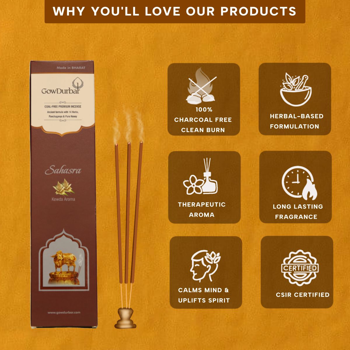Sahasra - Kewda Aroma Incense - Image 3