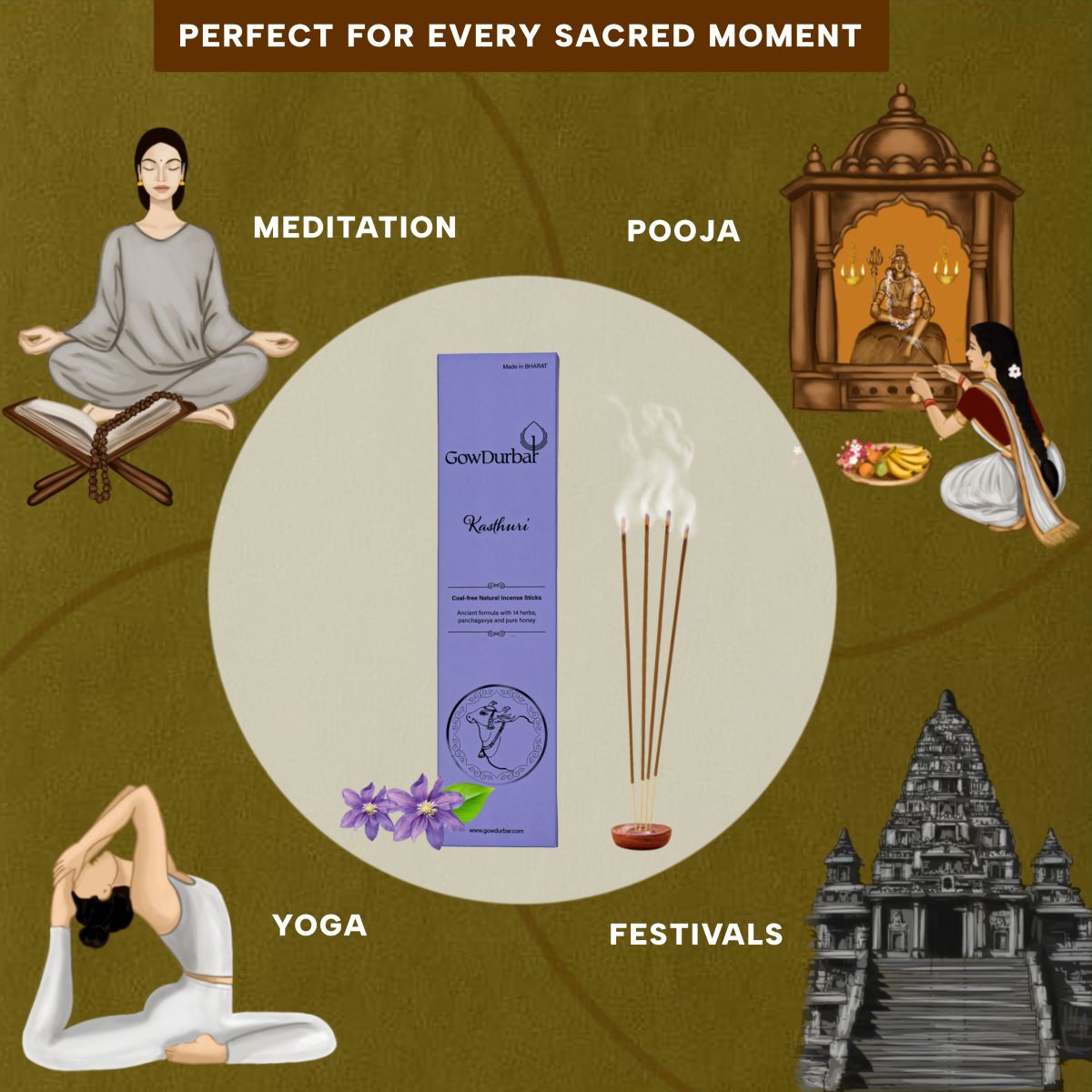 Kasthuri - Soothing kasthuri Incense - Image 5