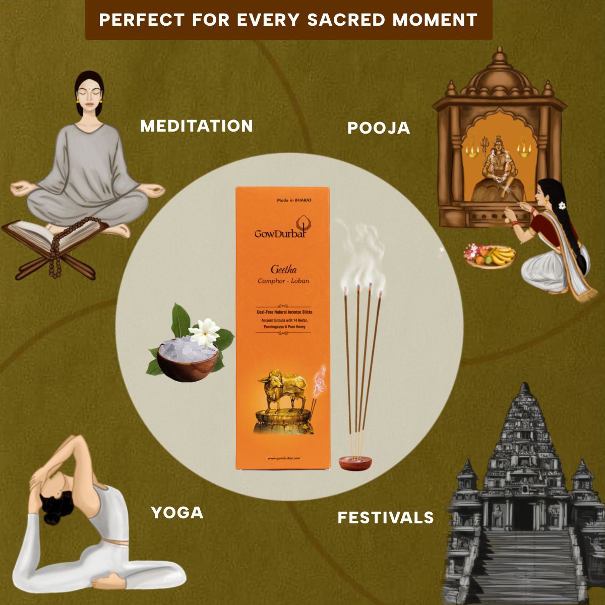Geetha - Calming Camphor-Loban Incense - Image 5