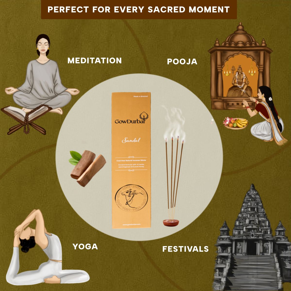 Sandal - Relaxing Sandal Incense - Image 5