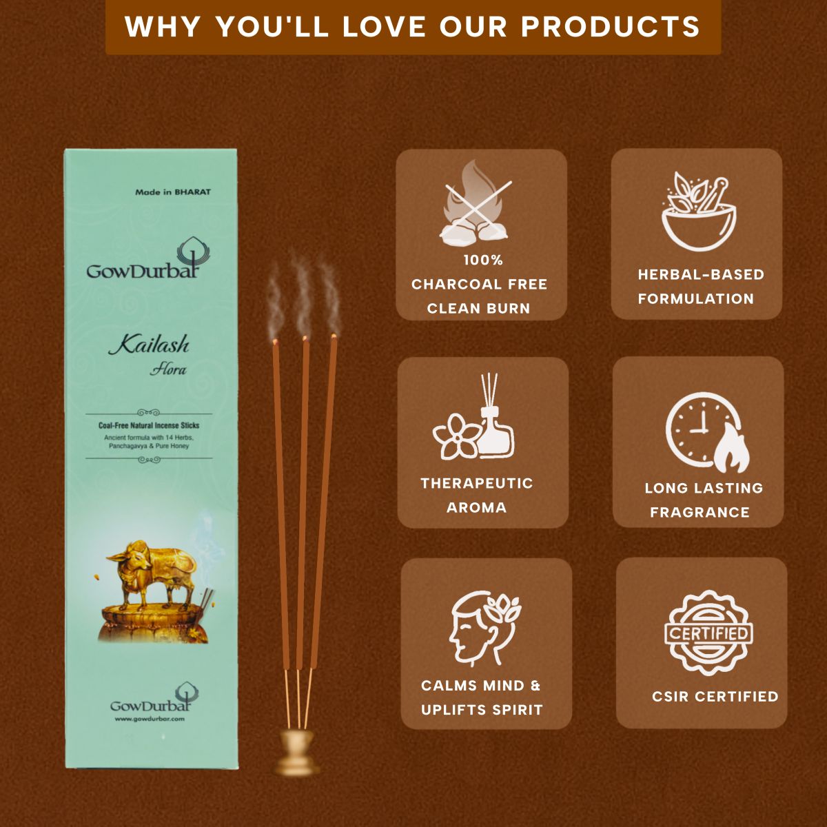 Kailash-Soothing Flora Incense Sticks - Image 3