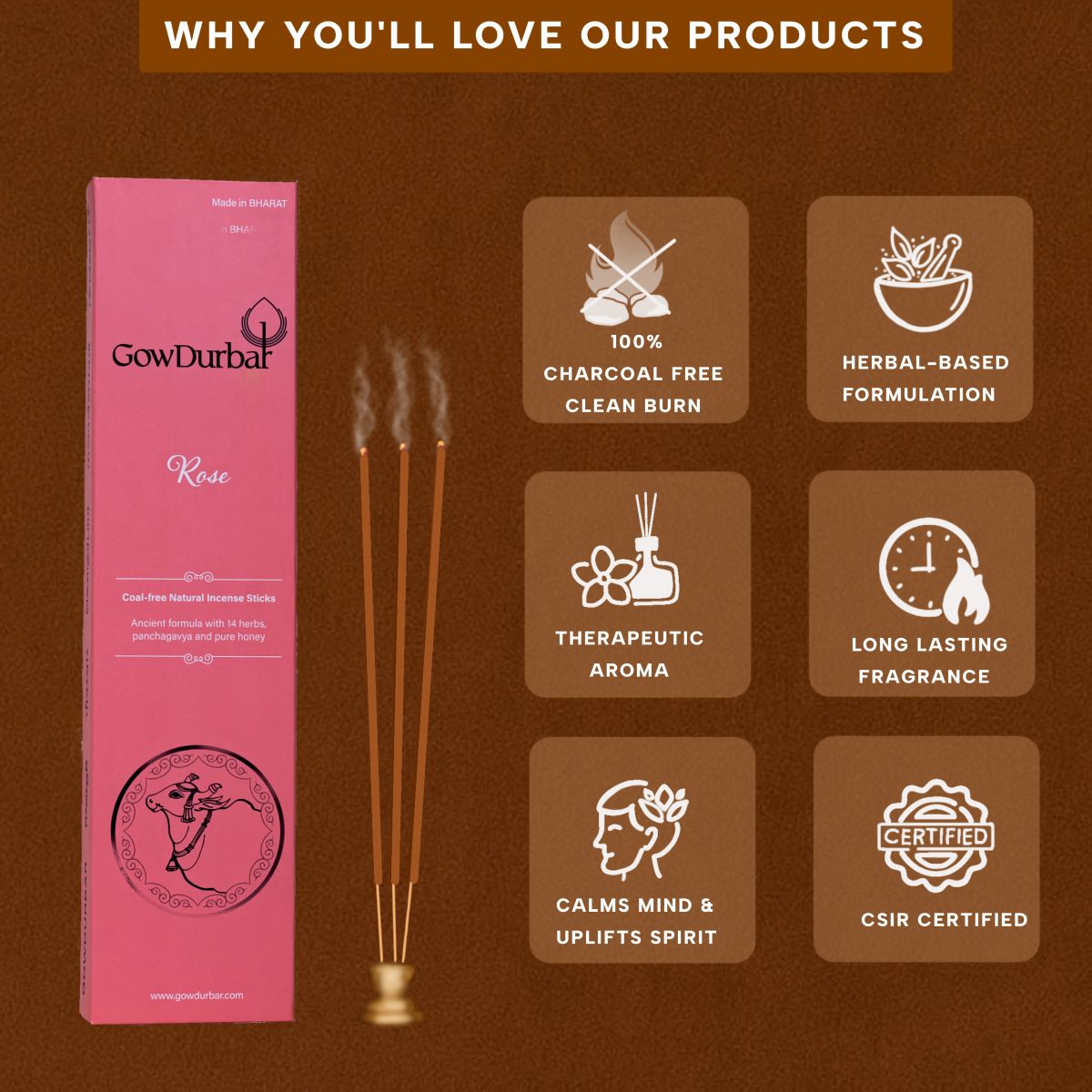 Rose – Soothing Rose Incense - Image 4