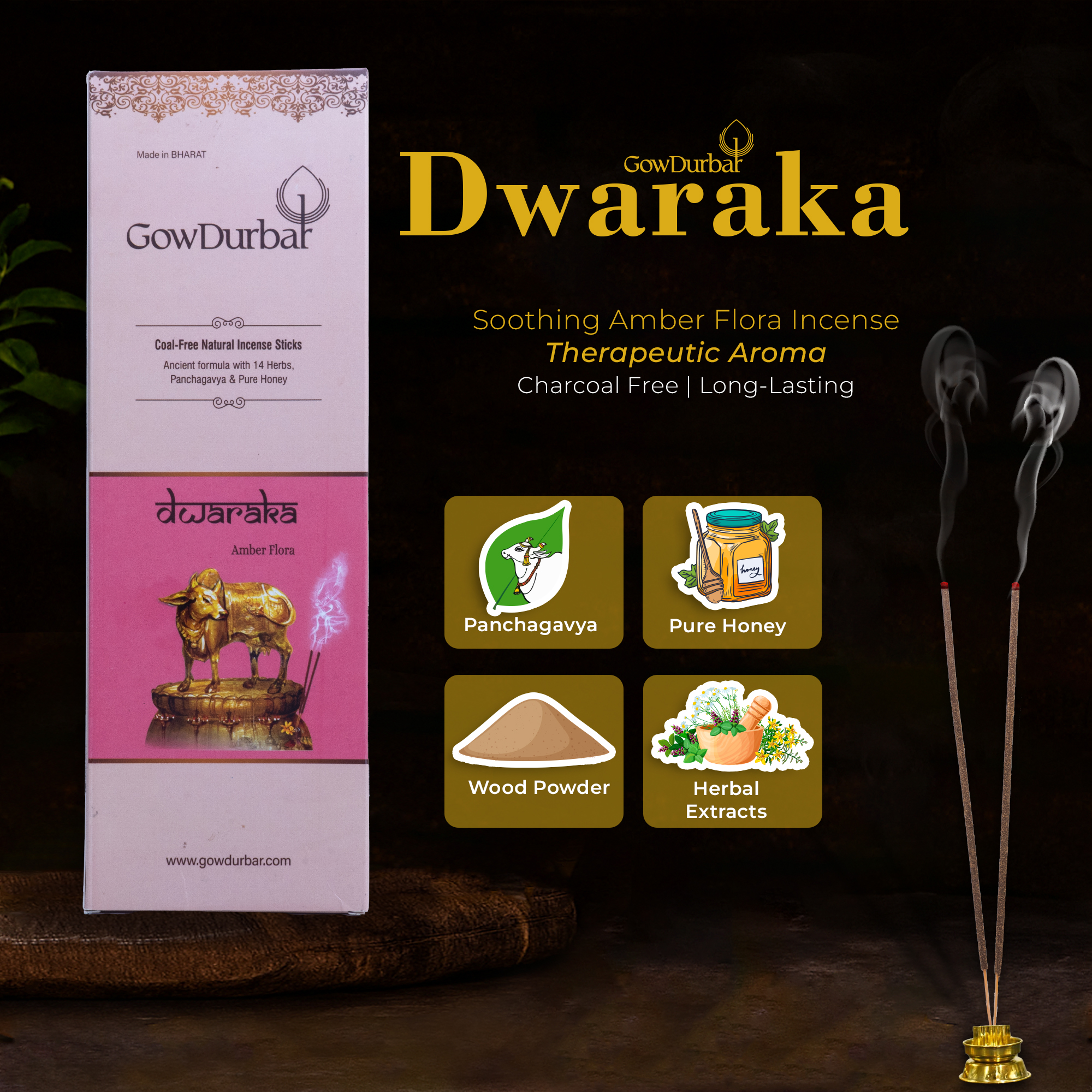 Dwaraka – Amber Flora Incense - Image 7