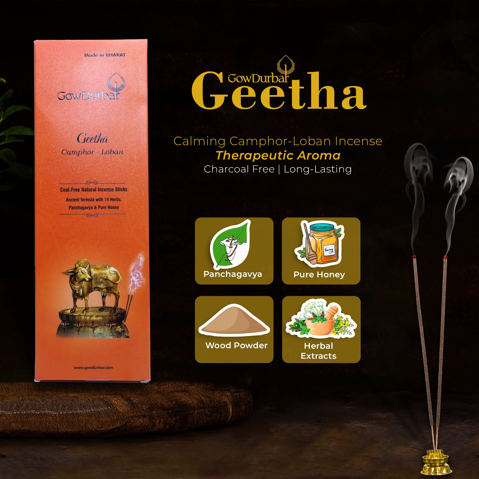 Geetha - Calming Camphor-Loban Incense - Image 7