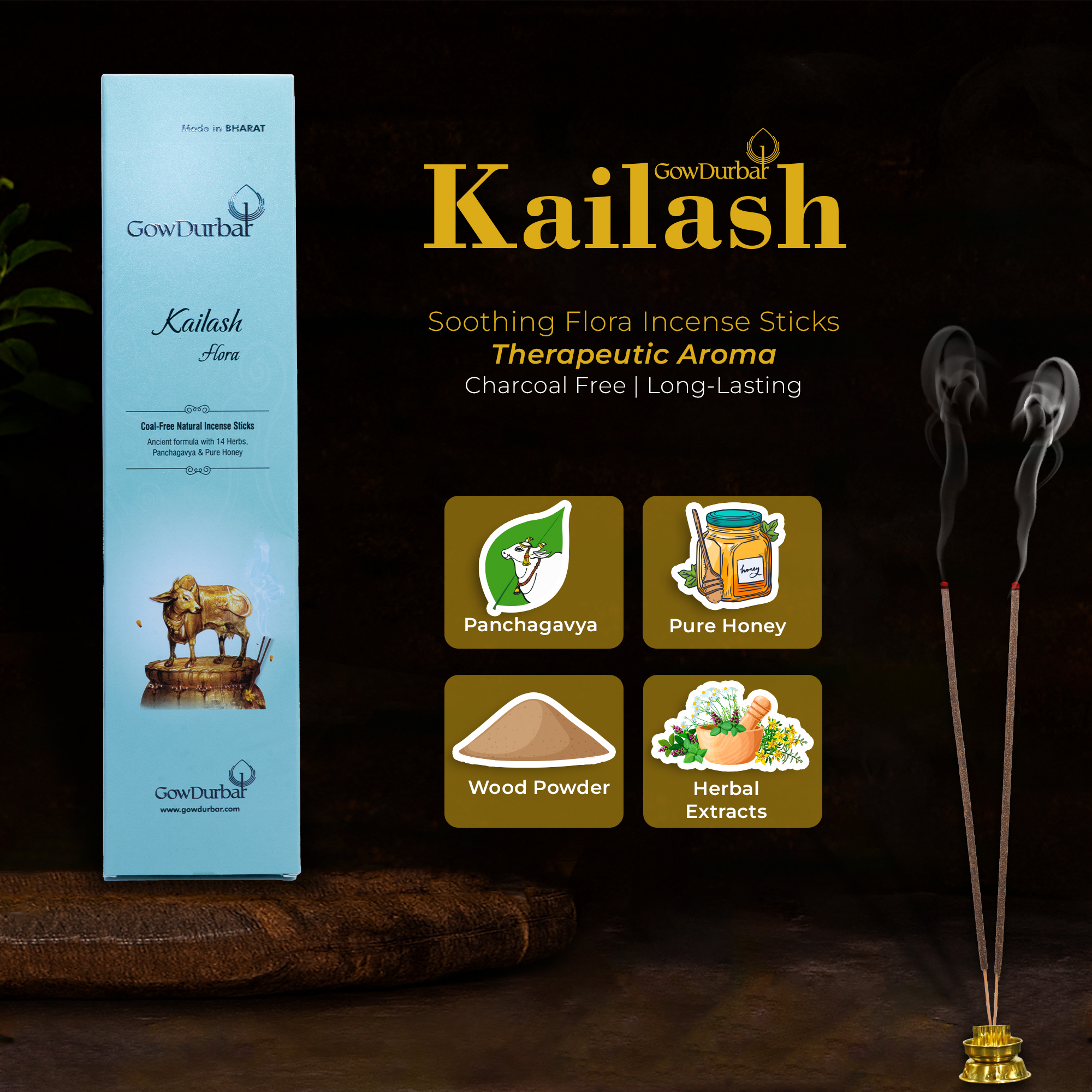 Kailash-Soothing Flora Incense Sticks - Image 7