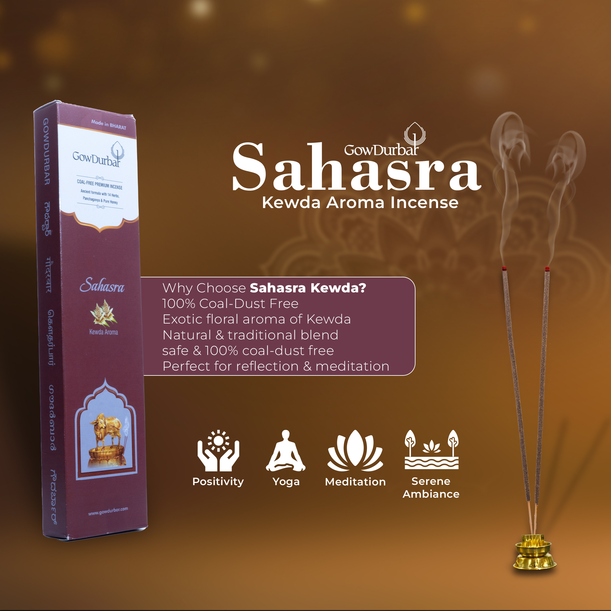 Sahasra - Kewda Aroma Incense - Image 9