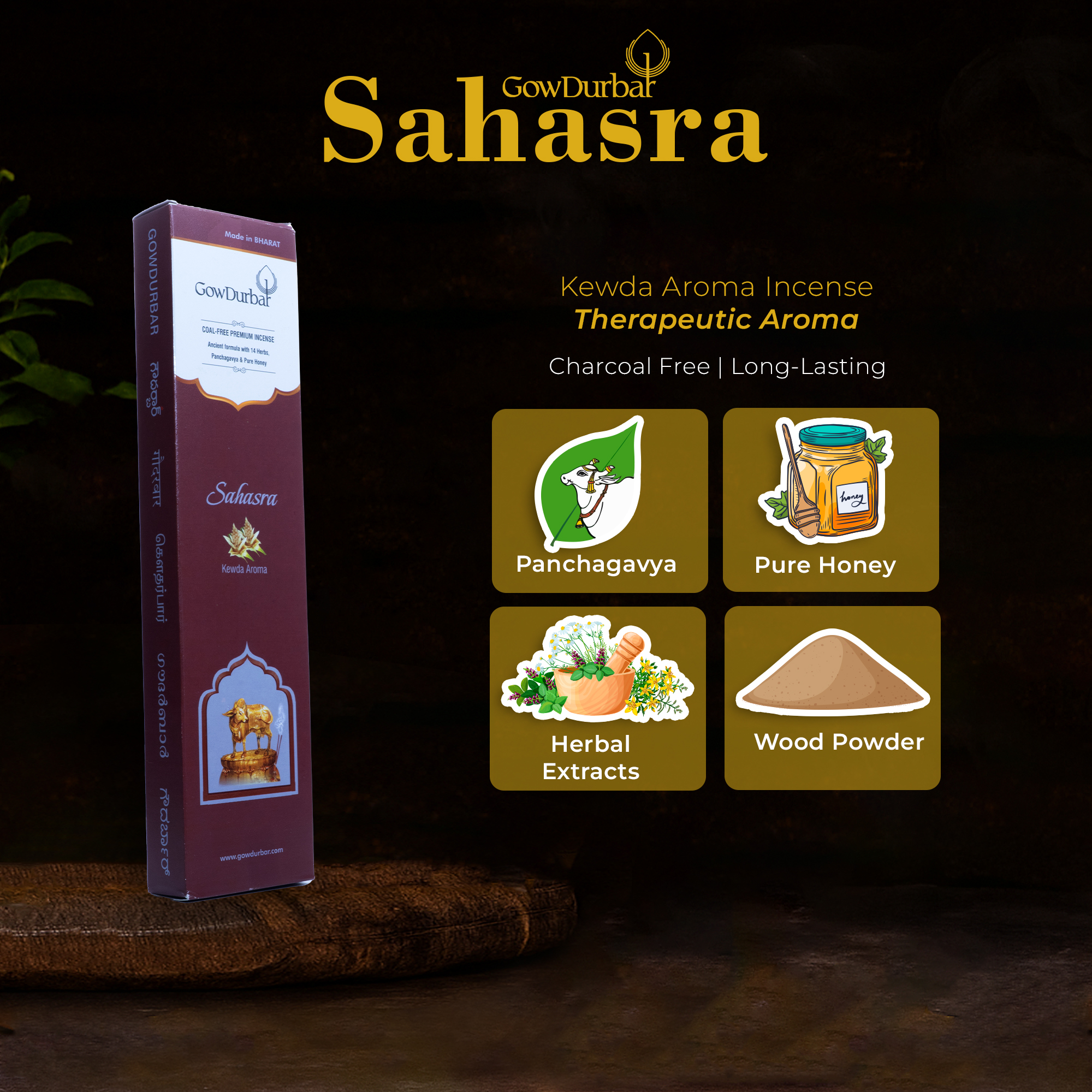 Sahasra - Kewda Aroma Incense - Image 7