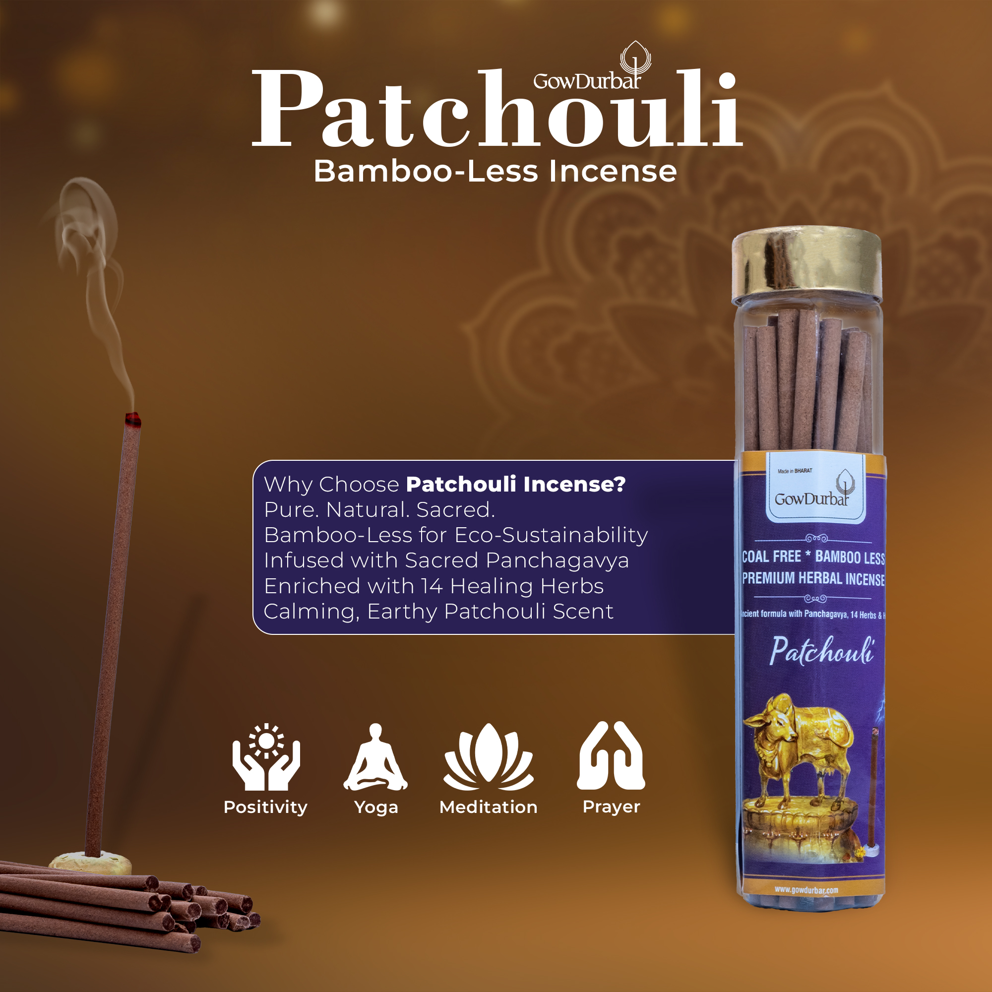 Patchouli - Rejuvenating Bamboo Less Incense - Image 5