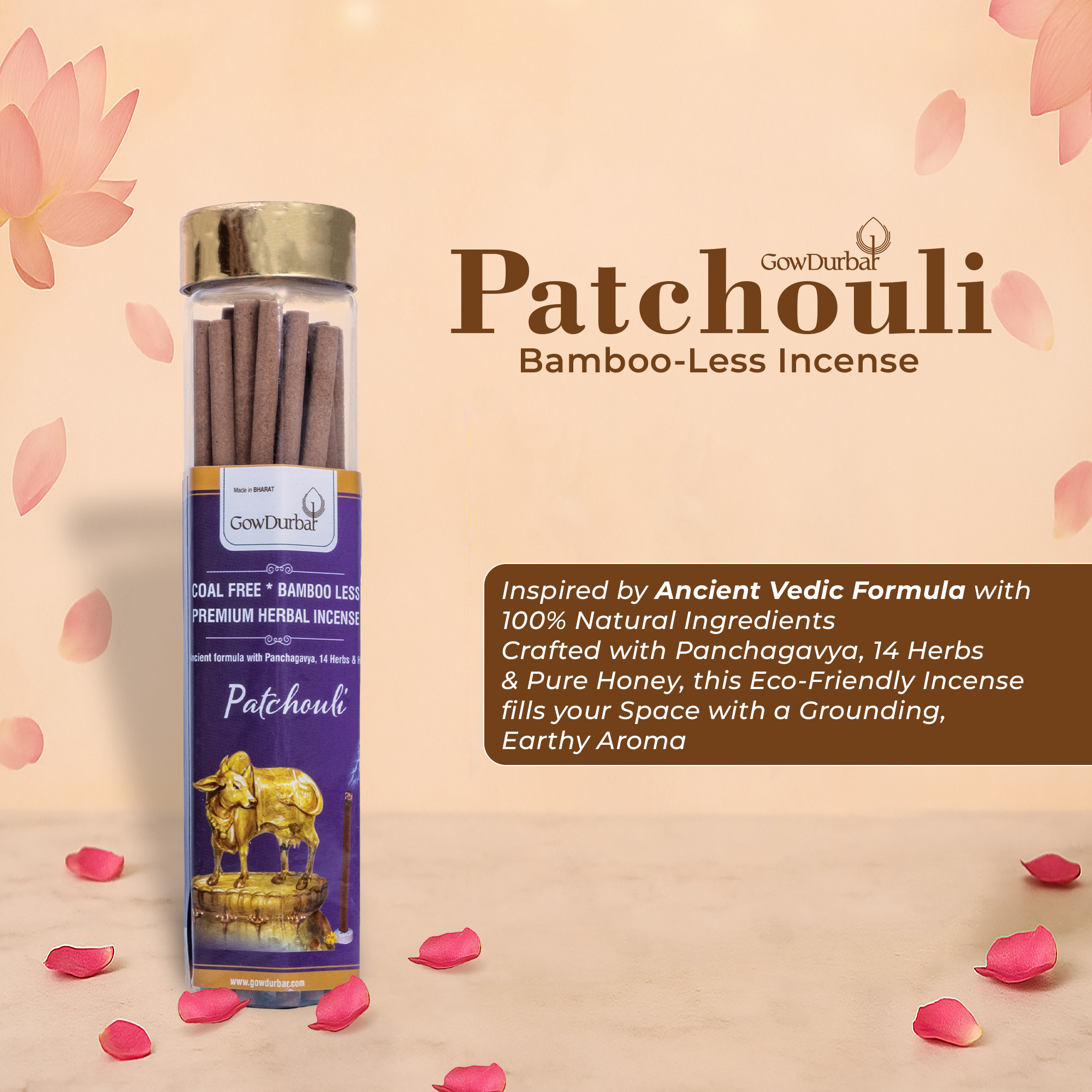 Patchouli - Rejuvenating Bamboo Less Incense - Image 4