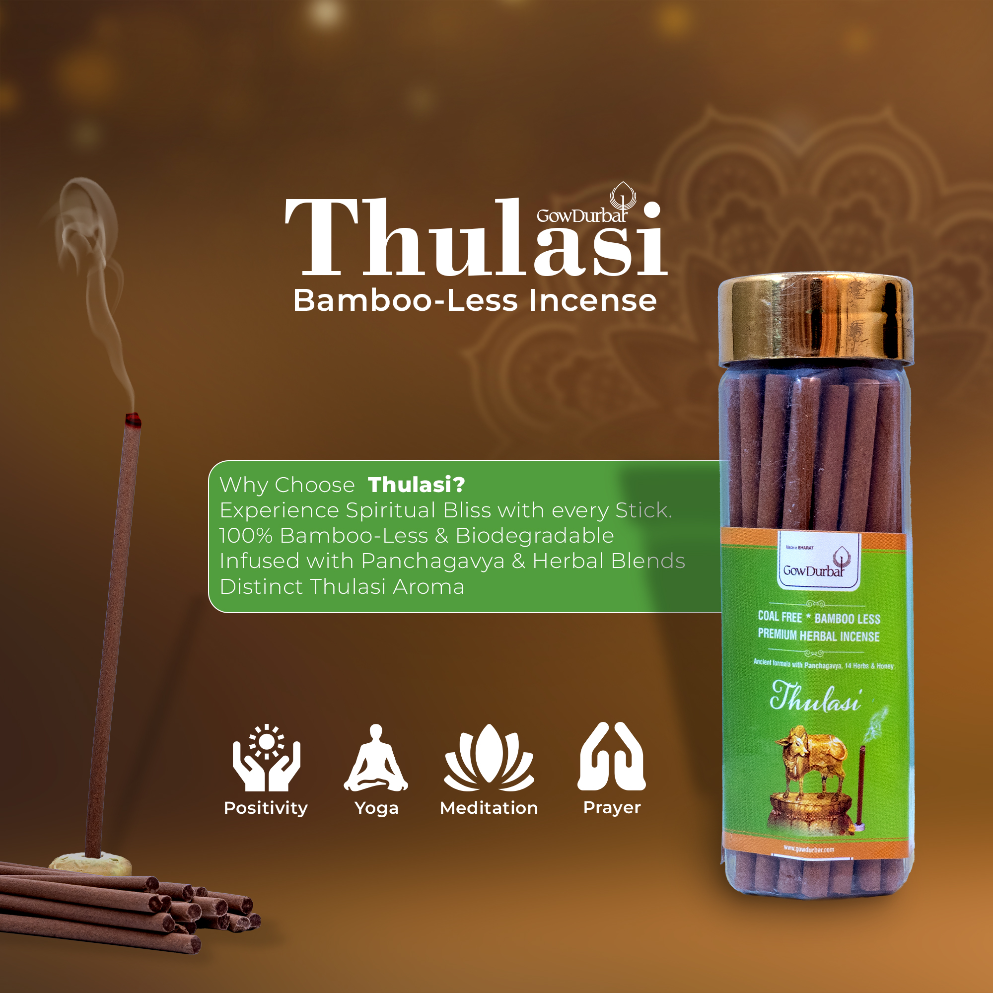 Thulasi - Rejuvenating Bamboo Less Incense - Image 5