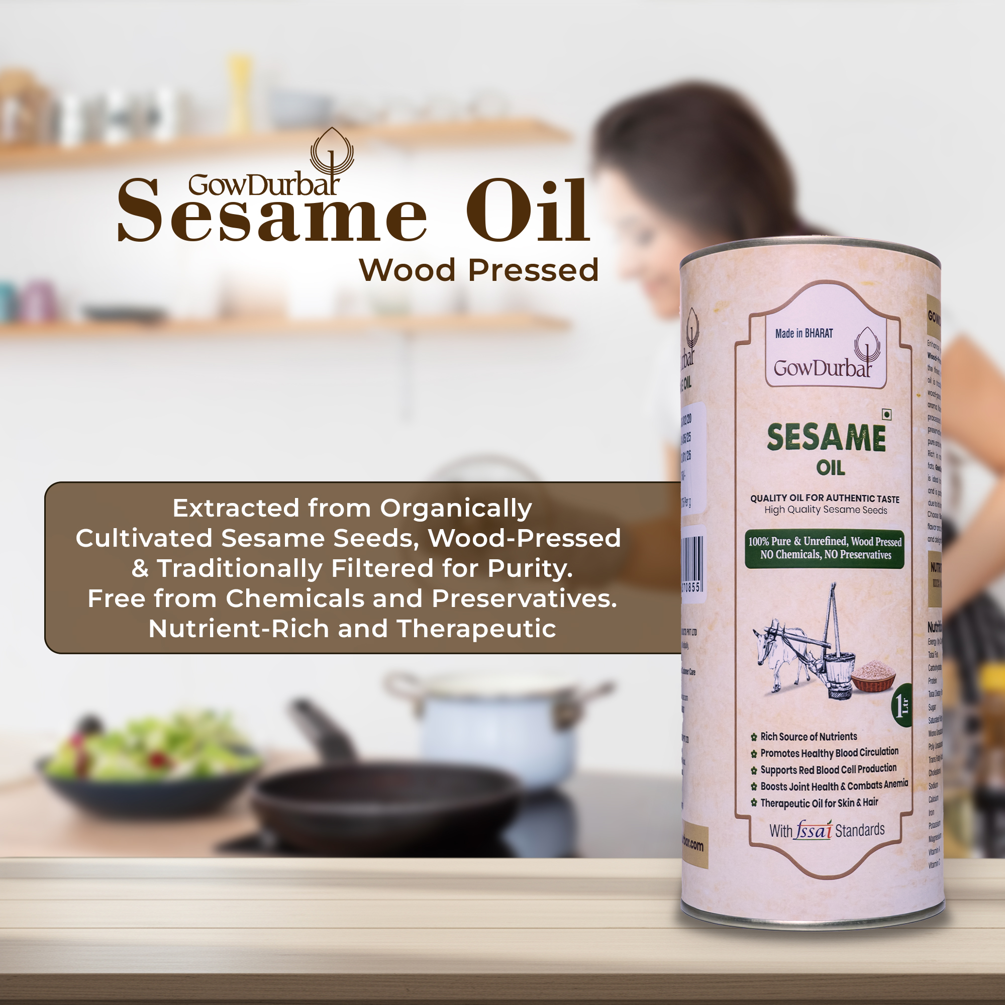 Wood Pressed Sesame oil - Image 4