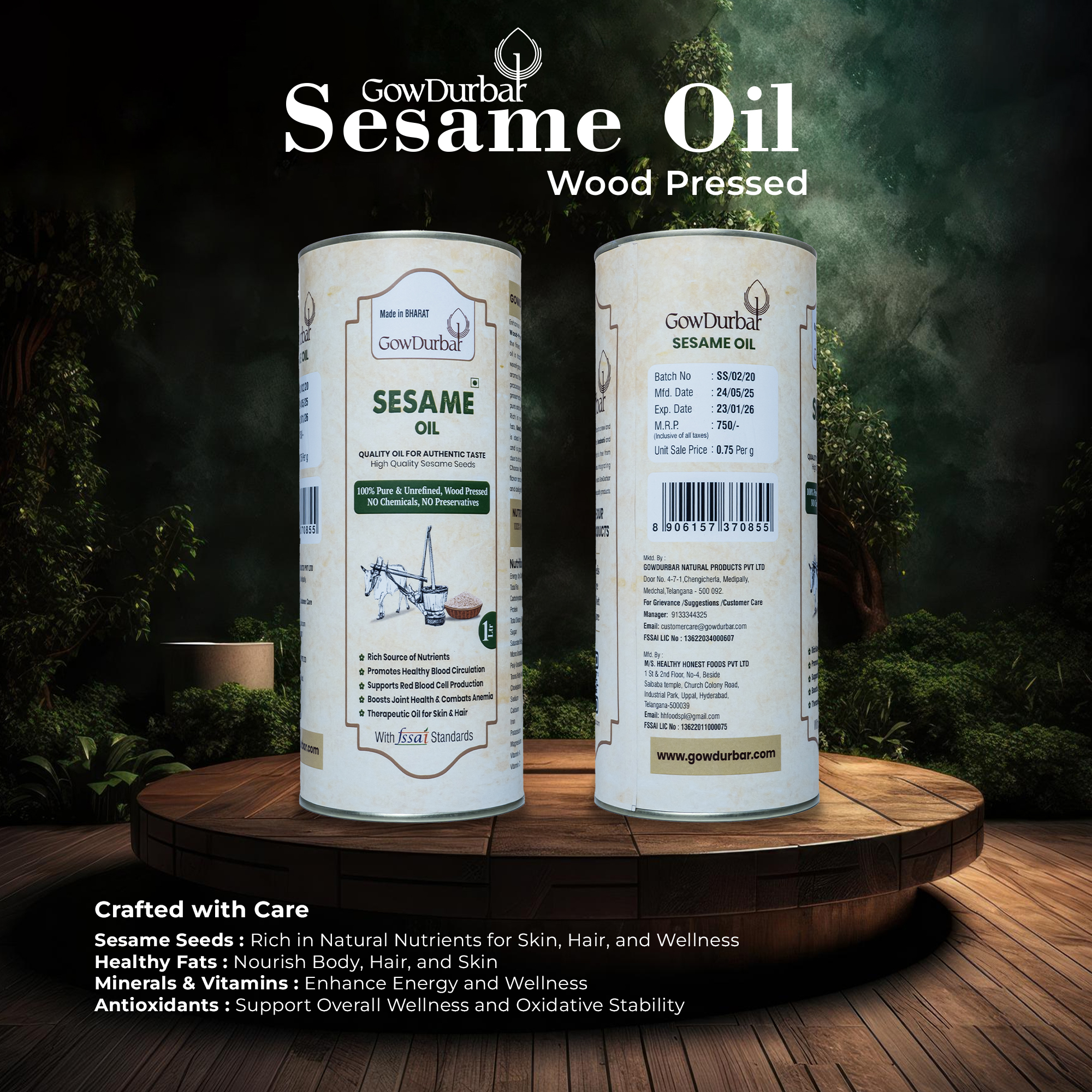 Wood Pressed Sesame oil - Image 2